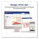 Avery® Print to the Edge Business Cards with Sure Feed Technology, 2 x 3.5, White, 160 Cards, 8/Sheet, 20 Sheets/Pack (AVE8801) Pack of 160
