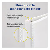 Avery® Durable View Binder with DuraHinge and EZD Rings, 3 Rings, 1" Capacity, 11 x 8.5, White, 12/Carton (9301) (AVE09301CT) Case of 12