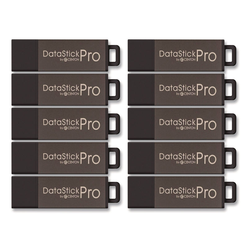 DataStick Pro USB 2.0 Type A Flash Drive, 8 GB, Gray, 10/Pack (CEL100079) Each