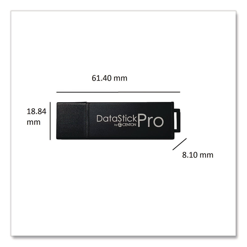 DataStick Pro USB 3.2 Type A Flash Drive, 64 GB, Black (CEL388858) Each