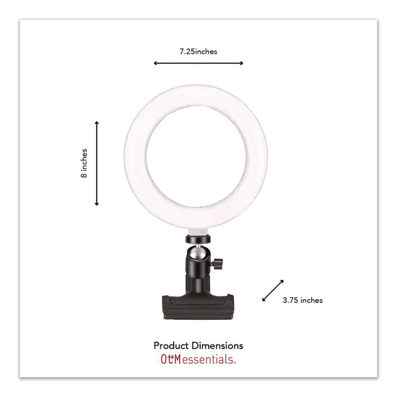 OTM Essentials™ Universal Ring Light, 6" dia, Black (CELCOBA1B1) Each