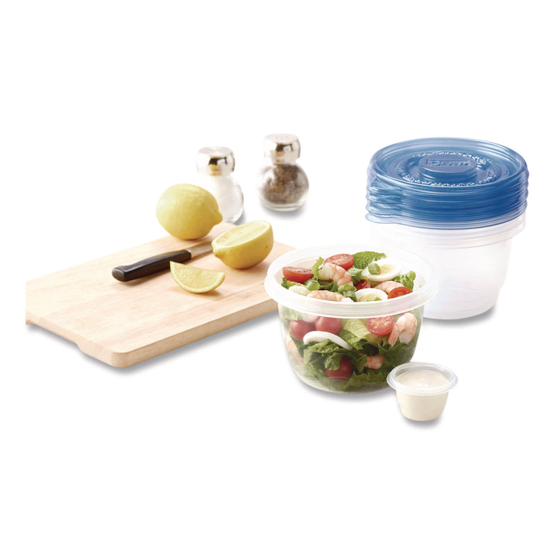 Glad To Go Lunch Containers, 2 Compartments, 32 oz, Plastic, 4/Pack (CLO134347) Pack of 4