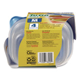 Glad To Go Lunch Containers, 2 Compartments, 32 oz, Plastic, 4/Pack (CLO134347) Pack of 4