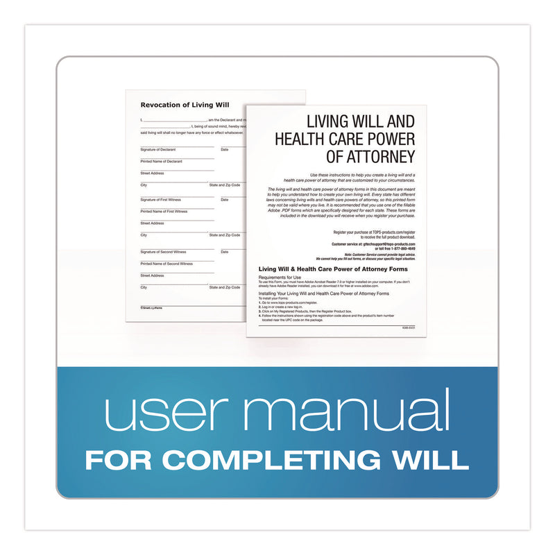 Adams Business Forms Living Will and Healthcare POA Form Kit with Instructions and Digital Download, 8.5 x 11, Unlimited Number of Forms (ABFK306) Each