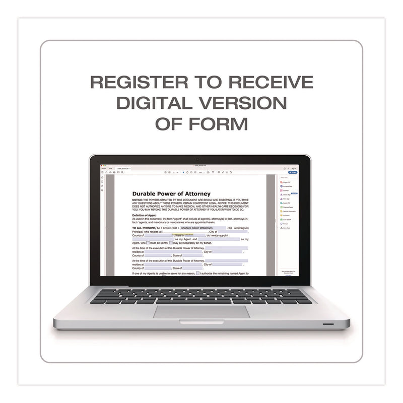 Adams Business Forms Durable Power of Attorney Digital Download with Instructions, 8.5 x 11, Unlimited Number of Forms (ABFLF205) Each