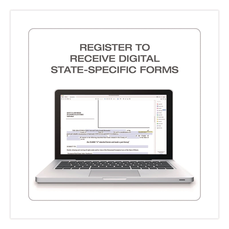 Adams Business Forms Quitclaim Deed Forms with Instructions and Free Downloads, One-Part (No Copies), 8.5 x 11, 4 Forms Total (ABFLF298) Each