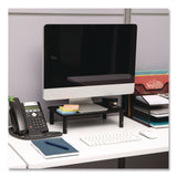 Mind Reader Adjustable Rectangular Monitor Stand, 14.5" x 9.25" x 4" to 5.5", Black, Supports 44 lb, 2/Pack (EMS4LEGM2PKBLK) Pack of 2