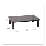 Mind Reader Adjustable Rectangular Monitor Stand, 14.5" x 9.25" x 4" to 5.5", Black, Supports 44 lb, 2/Pack (EMS4LEGM2PKBLK) Pack of 2