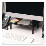 Mind Reader Adjustable Rectangular Monitor Stand, 14.5" x 9.25" x 4" to 5.5", Black, Supports 44 lb, 2/Pack (EMS4LEGM2PKBLK) Pack of 2