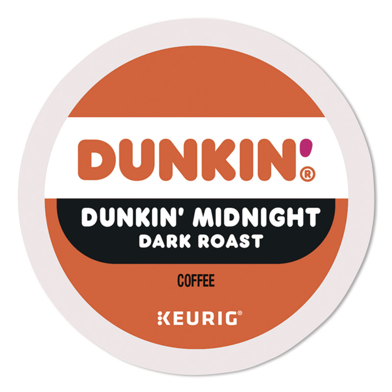 Dunkin'® Midnight Coffee K-Cups, 0.35 oz, 22/Box, 4 Boxes/Carton (GMT400849) Case of 88