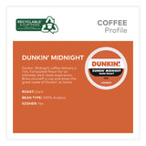 Dunkin'® Midnight Coffee K-Cups, 0.35 oz, 22/Box, 4 Boxes/Carton (GMT400849) Case of 88