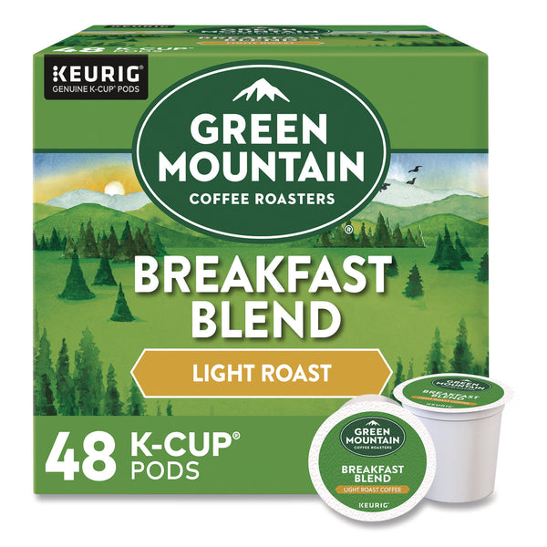 Green Mountain Breakfast Blend Coffee K-Cups, 0.31 oz, 48/Box (GMT1635473) Box of 48