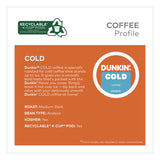 Dunkin'® Cold Iced Coffee K-Cups, Regular, 0.44 oz, 22/Box (GMT5000369251) Box of 22