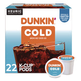 Dunkin'® Cold Iced Coffee K-Cups, Regular, 0.44 oz, 22/Box (GMT5000369251) Box of 22