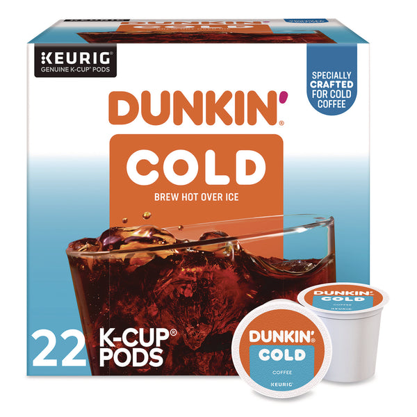Dunkin'® Cold Iced Coffee K-Cups, Regular, 0.44 oz, 22/Box (GMT5000369251) Box of 22
