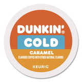 Dunkin'® Cold Iced Coffee K-Cups, Caramel, 0.44 oz, 22/Box (GMT5000375314) Box of 22