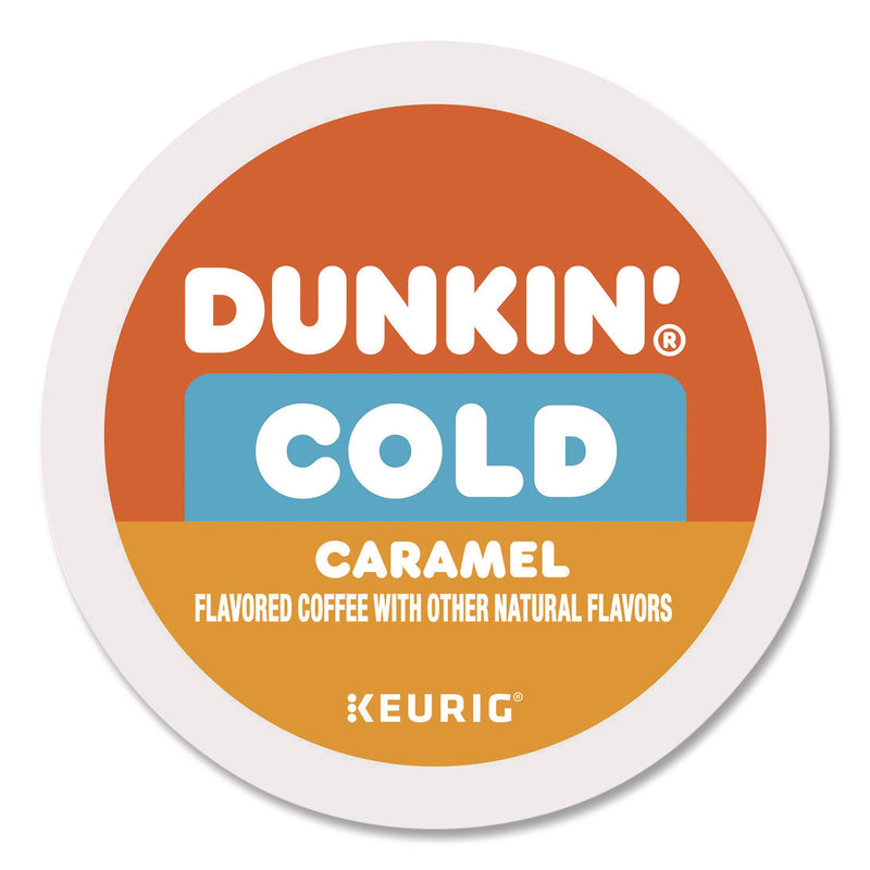 Dunkin'® Cold Iced Coffee K-Cups, Caramel, 0.44 oz, 22/Box (GMT5000375314) Box of 22