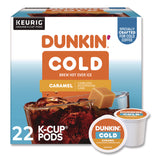 Dunkin'® Cold Iced Coffee K-Cups, Caramel, 0.44 oz, 22/Box (GMT5000375314) Box of 22