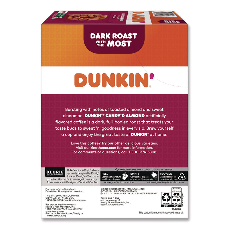 Dunkin'® Candy'd Almond Coffee K-Cups, 0.35 oz, 22/Box (GMT5000375651) Box of 22