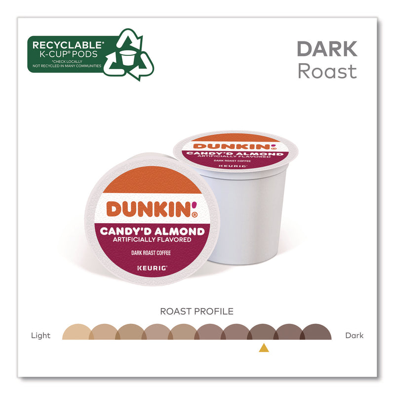 Dunkin'® Candy'd Almond Coffee K-Cups, 0.35 oz, 22/Box (GMT5000375651) Box of 22