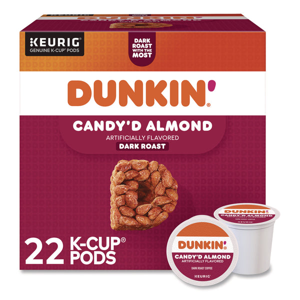 Dunkin'® Candy'd Almond Coffee K-Cups, 0.35 oz, 22/Box (GMT5000375651) Box of 22