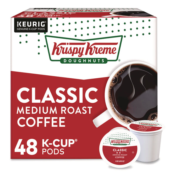 Krispy Kreme Classic Coffee K-Cups, Medium Roast, 0.33 oz, 48/Box (KEU24306975) Box of 48