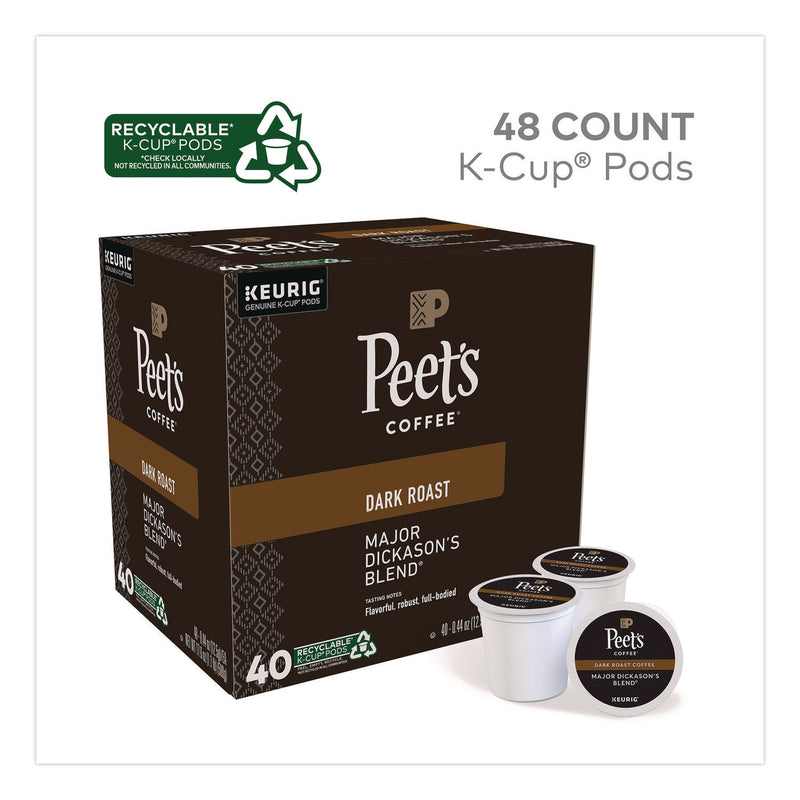 Peet's Major Dickason's Blend K-Cups, 0.44 oz, 40/Box (KEU24306979) Box of 40