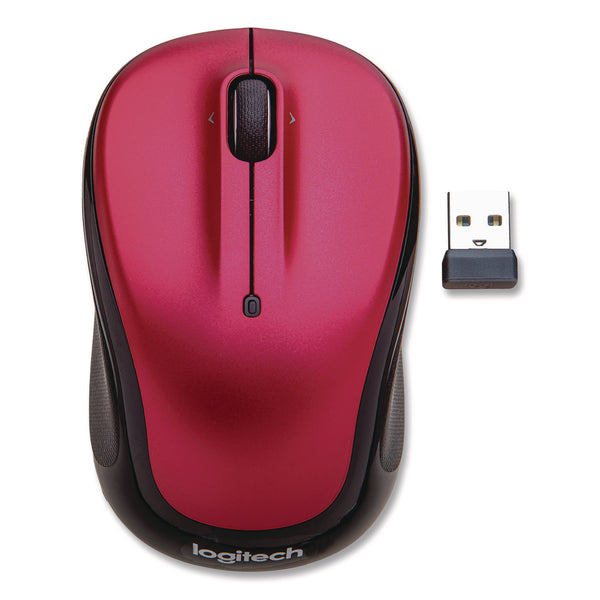 M325S Wireless Mouse, 2.4 GHz Frequency, 32.8 ft Wireless Range, Left/Right Hand Use, Brilliant Rose (LOG784641) Each