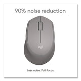 Logitech® M330 Silent Plus Mouse, 2.4 GHz Frequency/33 ft Wireless Range, Right Hand Use, Gray (LOG2406185) Each