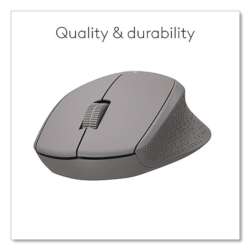 Logitech® M330 Silent Plus Mouse, 2.4 GHz Frequency/33 ft Wireless Range, Right Hand Use, Gray (LOG2406185) Each