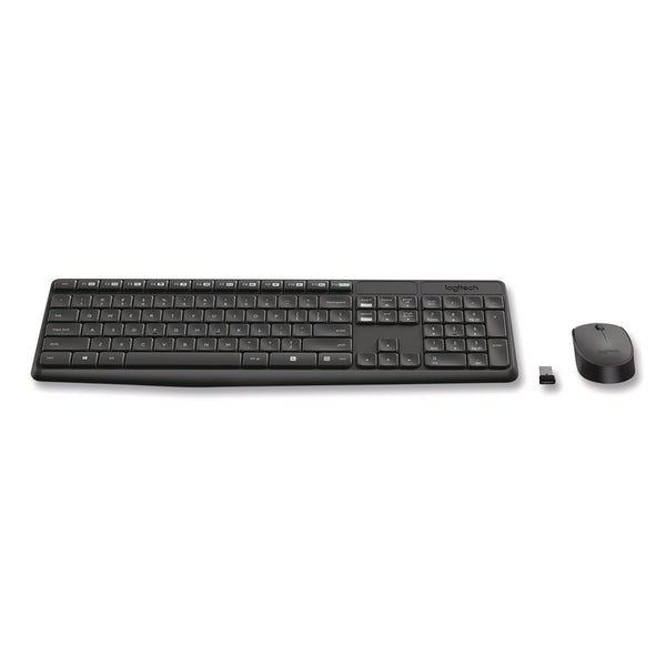 MK235 Wireless Keyboard and Optical Mouse Combo, 2.4 GHz Frequency, 33 ft Wireless Range, Black (LOG2622126) Each