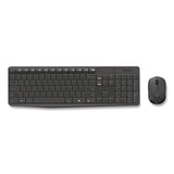 Logitech® MK235 Wireless Keyboard and Optical Mouse Combo, 2.4 GHz Frequency, 33 ft Wireless Range, Black (LOG2622126) Each