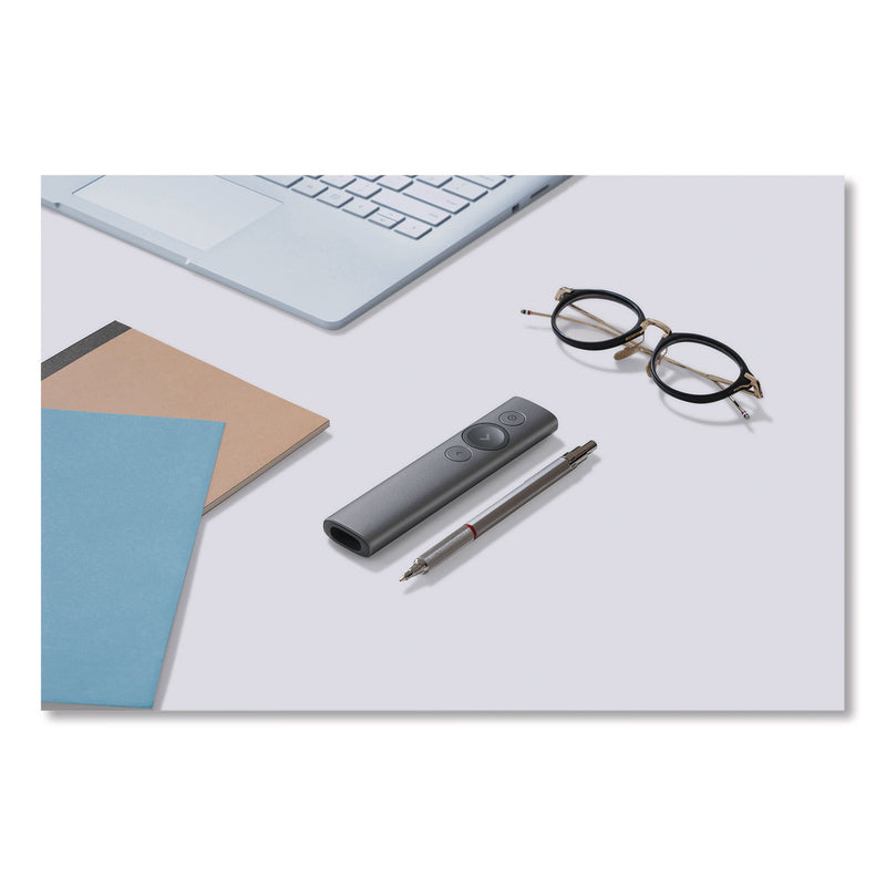 Logitech® Spotlight Presentation Remote, Projects 100 ft, Slate (LOG2632837) Each