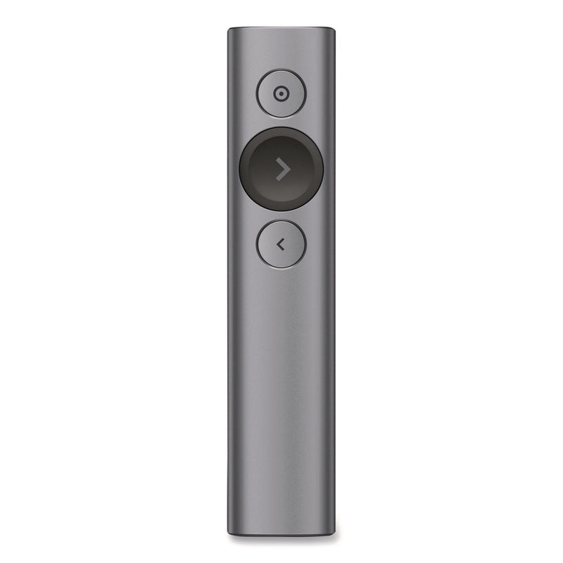 Logitech® Spotlight Presentation Remote, Projects 100 ft, Slate (LOG2632837) Each