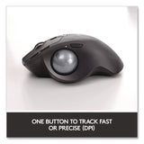 Logitech® MX Ergo Plus Advanced Wireless Trackball Mouse, 2.4 GHz Frequency/33 ft Wireless Range, Right Hand Use, Black (LOG2764655) Each