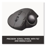 Logitech® MX Ergo Plus Advanced Wireless Trackball Mouse, 2.4 GHz Frequency/33 ft Wireless Range, Right Hand Use, Black (LOG2764655) Each