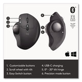 Logitech® MX Ergo Plus Advanced Wireless Trackball Mouse, 2.4 GHz Frequency/33 ft Wireless Range, Right Hand Use, Black (LOG2764655) Each