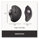 Logitech® MX Ergo Plus Advanced Wireless Trackball Mouse, 2.4 GHz Frequency/33 ft Wireless Range, Right Hand Use, Black (LOG2764655) Each