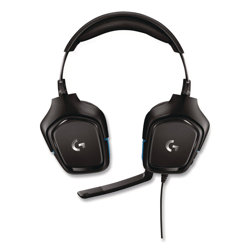 Logitech® G432 7.1 Surround Sound Wired Gaming Binaural Over The Head Headset, Black/Blue (LOG24383954) Each