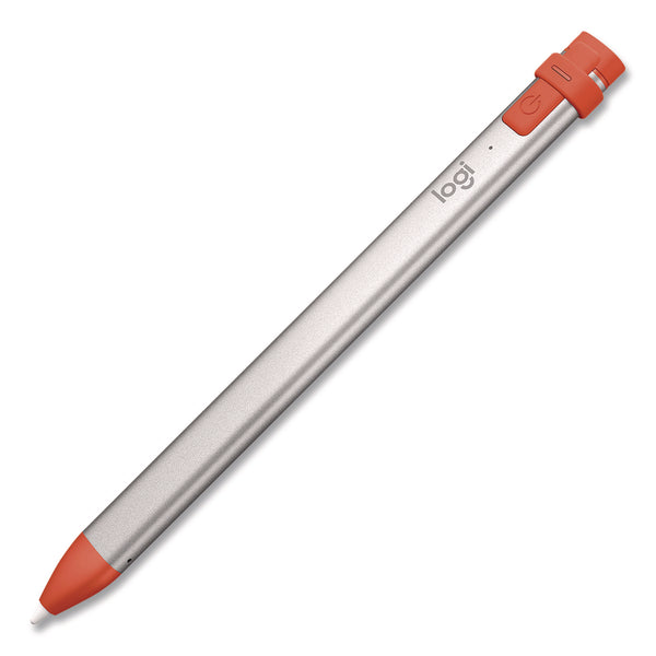 Logitech® Crayon, for iPad, Silver/Orange (LOG24387358) Each