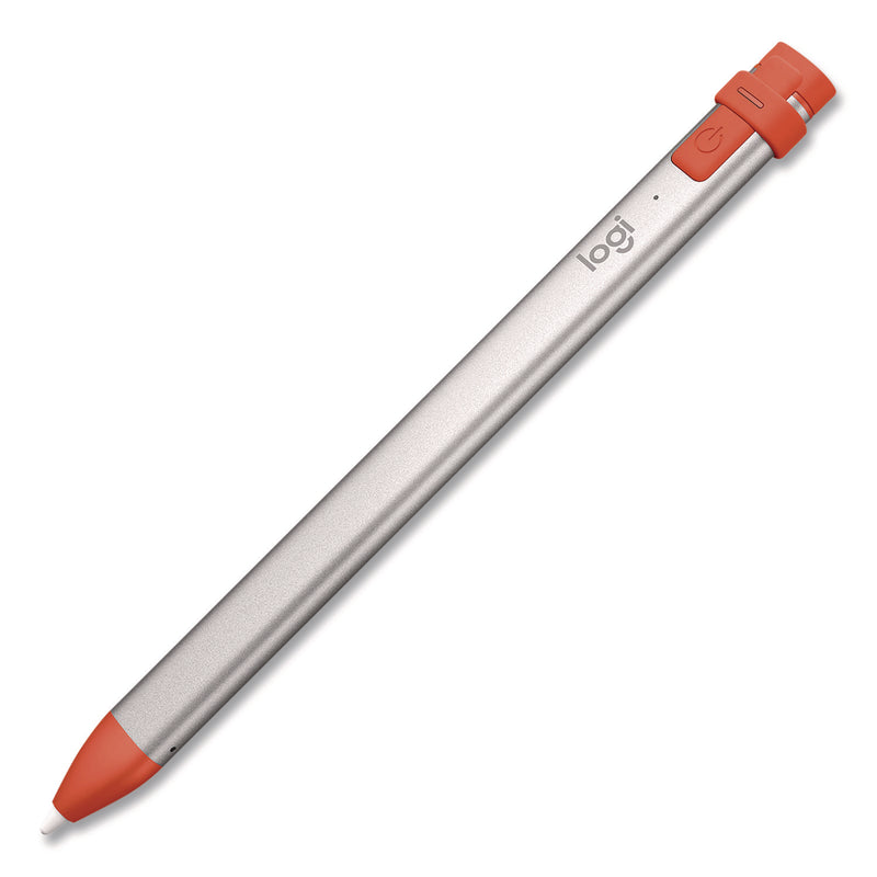 Logitech® Crayon, for iPad, Silver/Orange (LOG24387358) Each