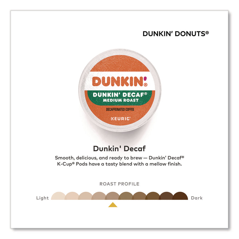 Dunkin'® K-Cup Pods, Dunkin' Decaf, 44/Box (GMT24306977) Box of 44