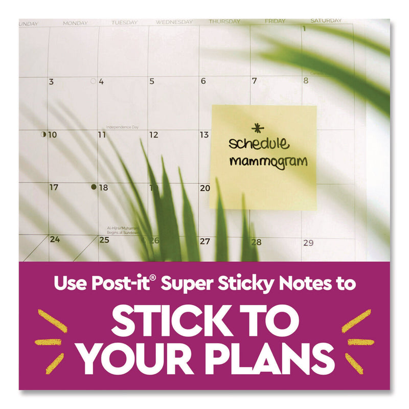 Post-it® Notes Super Sticky Super Sticky Pads in Canary Yellow, 3 x 3, 90 Sheets/Pad, 10 Pads/Pack (MMM65410SSCY) Pack of 10