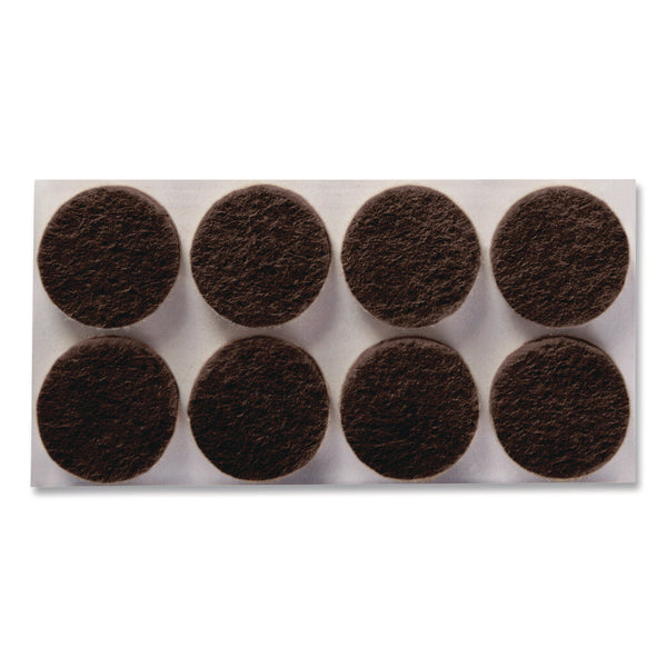 Scotch™ Felt Pad Protectors, 1" Diameter, Brown, 32/Pack (MMMSP822NA) Pack of 32