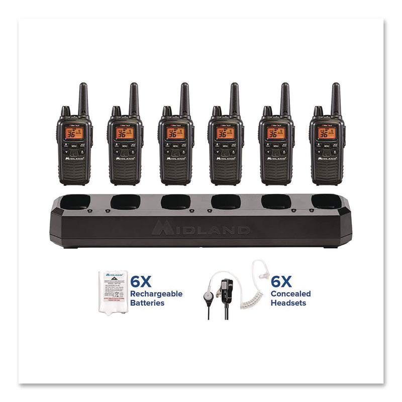 Biztalk Two-Way Business Radio Bundle, 36 Channels, 6/Pack (MROLXT600BBX6) Pack of 6