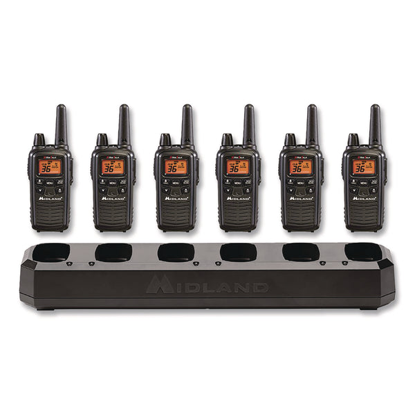 Midland® Biztalk Two-Way Business Radio Bundle, 36 Channels, 6/Pack (MROLXT600BBX6) Pack of 6
