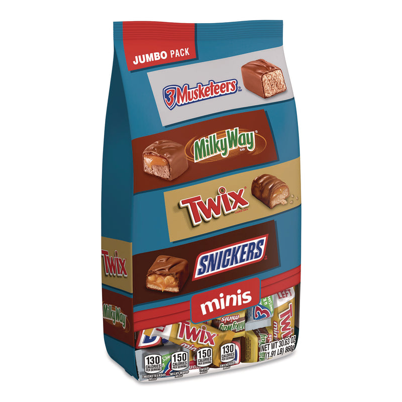 MARS Minis Variety Jumbo Pack, Assorted, 30.63 oz Bag (MRSMMM59888) Each