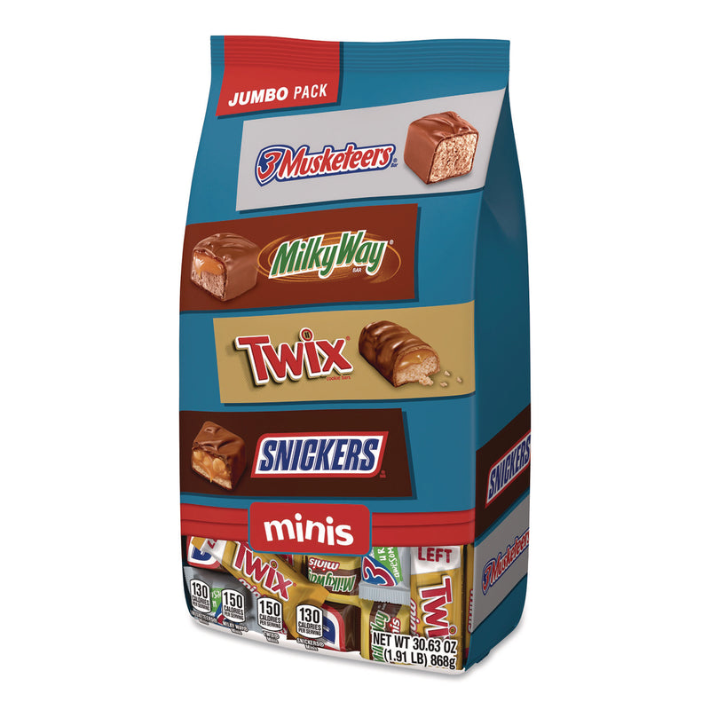 MARS Minis Variety Jumbo Pack, Assorted, 30.63 oz Bag (MRSMMM59888) Each