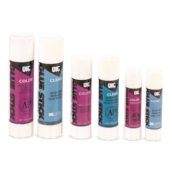 Glue Stick,1.3 oz, Applies Purple, Dries Clear (OIC385417) Each