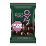 Orchard Valley Harvest® Dipped Almonds, Dark Chocolate, 1 oz Bag, 8/Pack (OVHJOH36537) Each